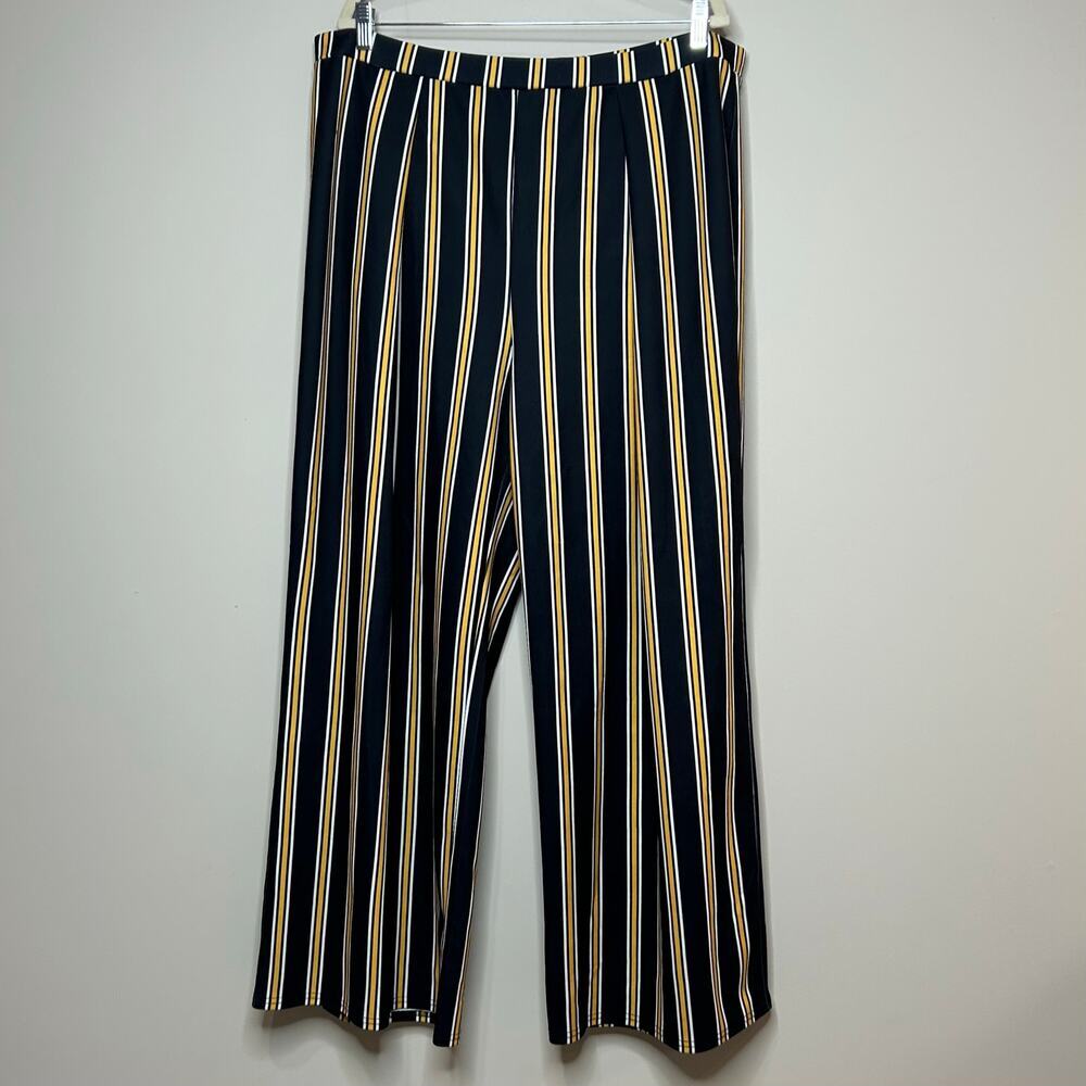 Mod X Striped Flowy Pants Size 1X Elastic Waist